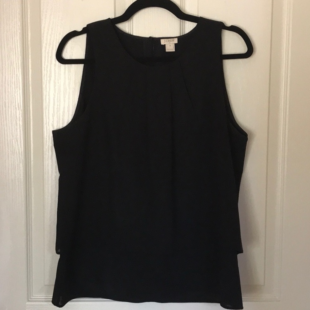 J.Crew Sleeveless Black Blouse
